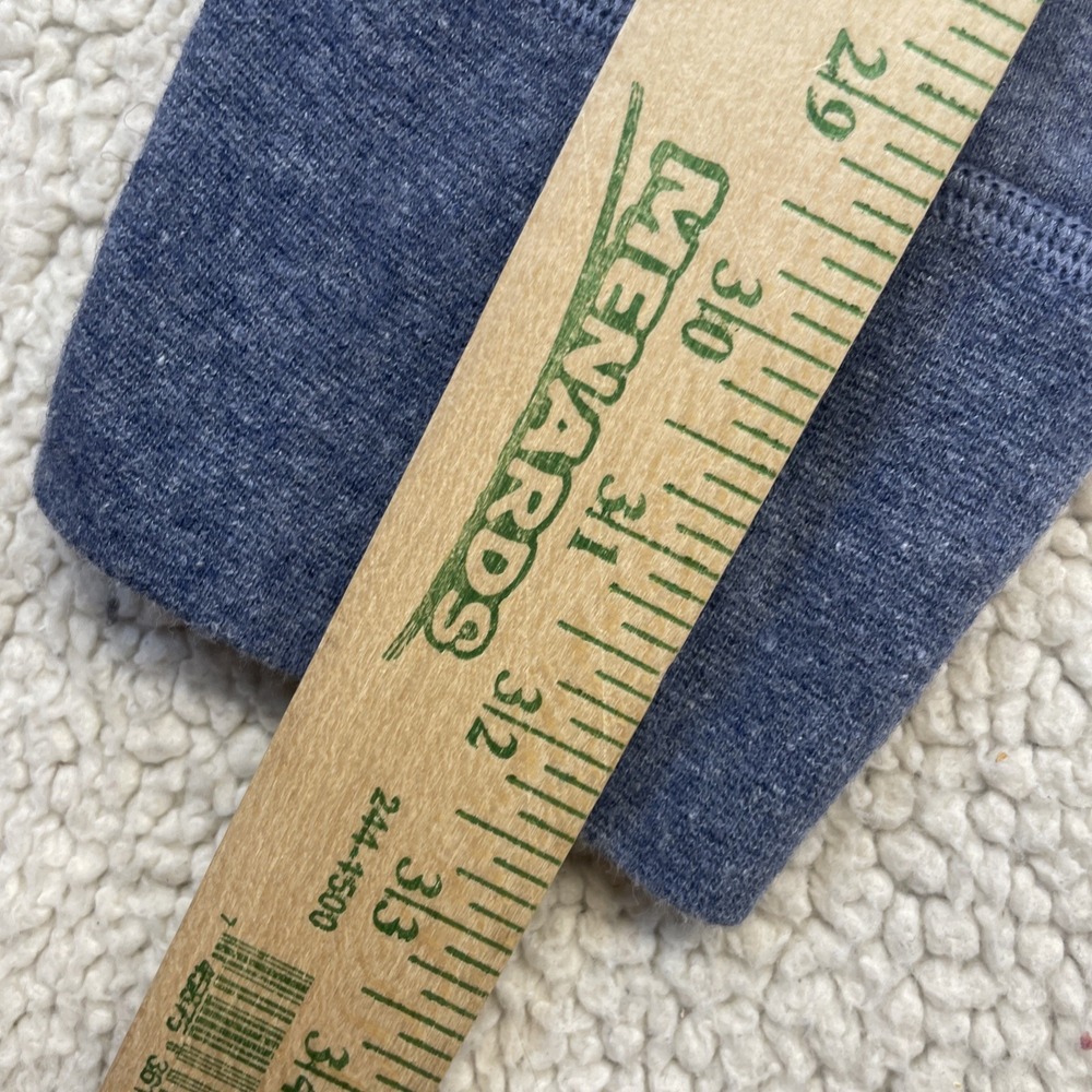 LL Bean Henley Mens L Blue Oatmeal Raglan Baseball Long Sleeve Wool Blend Shirt - Picture 5 of 7